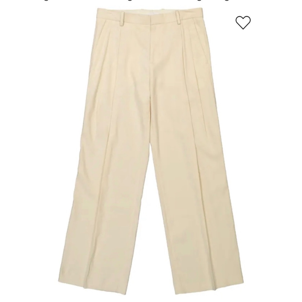 Helmut Lang Beige Linen Pants